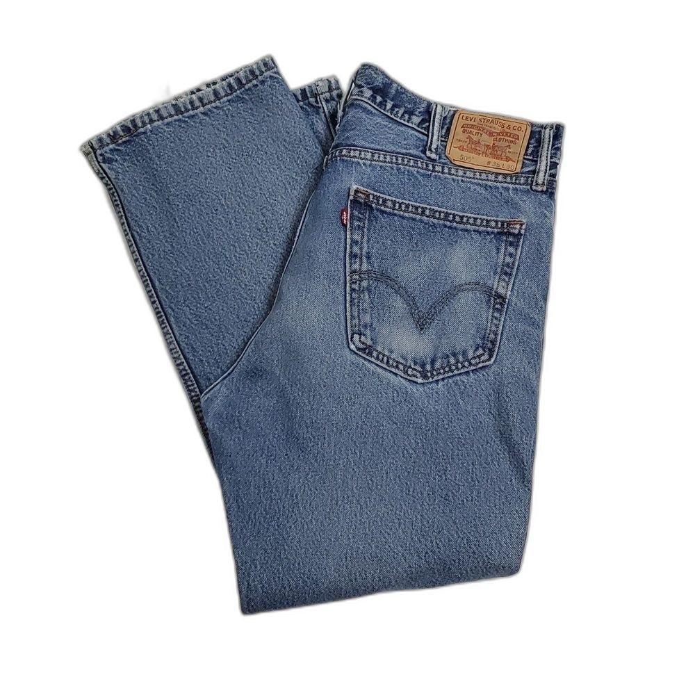 Vintage Levi's 505 Mens 38 X 30 Regular Fit Denim Blue Jeans